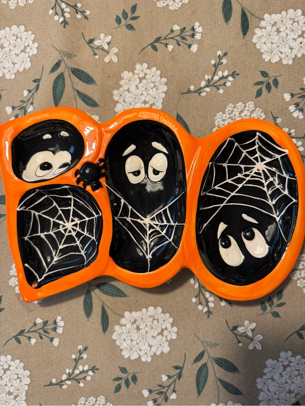 Halloween Boo Ceramic Plate.